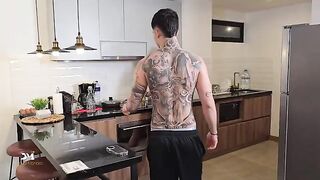 The coffee got cold while the steaming MILF finished up
