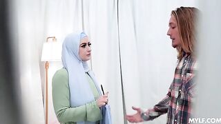 A girl whispers halal, but her actions are far from it