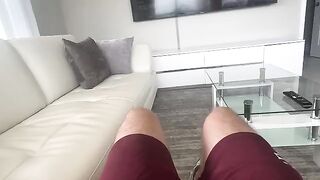 A thick girl with big tits gets fucked at home