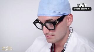 The doctor checked the girl and then things got sexual
