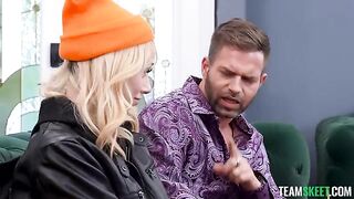 I sat a tattooed blonde down on my cock, and her moans were louder than my thoughts