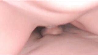 Babe got her pussy filled with cum after a broken condom