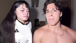 A man with muscular body tried dominating an Iranian babe