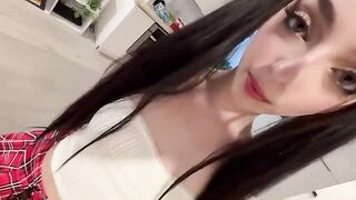 The girl is ready to show her body to her stepfather