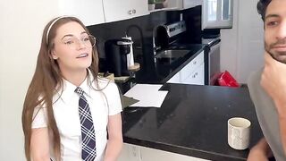 A tiny step sister gets her pussy creampied