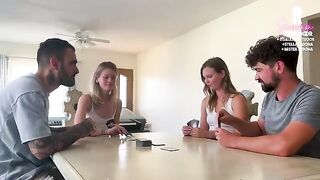 A couple swaps partners with friends and has a hot foursome sex