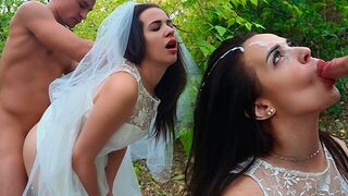 The bride got her ass hole licked on her wedding day