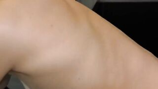 A cute girl chokes and fucks with her boyfriend in the kitchen