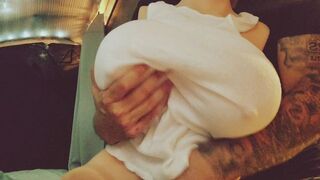 The guy's loud moaning drives sexy babe wild