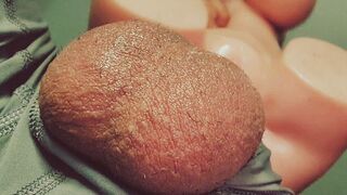 A girl in pajamas is shy at first, but then she gets horny and fucks like a tigress