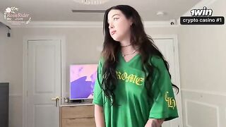 A tattooed girl is begging her boyfriend to cum inside her