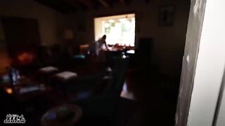 While grandparents are away, we have fun in the bedroom