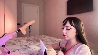 The girl has no permanent boyfriend, so she masturbates