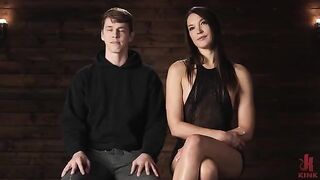 The girl sits on his face and takes his cock in her hands - total control