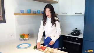 Babe Katty West gets fucked hard on the kitchen table