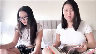 A girl with big Asian boobs fucks during a family therapy session