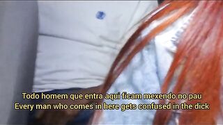 A sexy brunette gets fucked in the car on the street