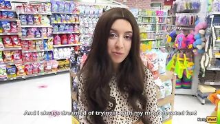 Katty West took off the condom and received a creampie, showcasing her daring side