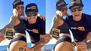 Owiaks celebrate 25,000 subscribers with an exciting surprise on Pornhub