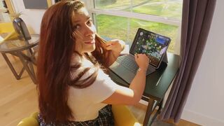 My pervert stepdad fucked my slutty stepdaughter in school again