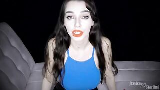 You hate her but her big tits make you cum - POV facial
