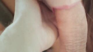 A busty woman has sex with her husband while sitting in the morning in 4K