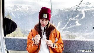 A stranger seduced me to fuck on the mountain cableway for cash