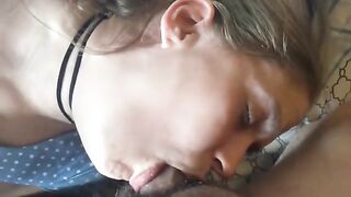 She experienced intense pleasure multiple times and received a hot load