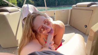 A couple enjoys a passionate and intimate moments on a boat