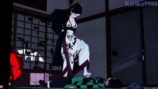 Tanjiro Kamado fucks Daki hard in a steamy Japanese setting - Demon Slayer Hentai