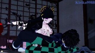 Tanjiro Kamado fucks Daki hard in a steamy Japanese setting - Demon Slayer Hentai
