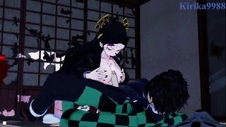 Tanjiro Kamado fucks Daki hard in a steamy Japanese setting - Demon Slayer Hentai