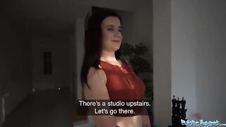 Photography studio visit turns into a rough sex session for cute model Little Eliss