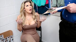 Gorgeous MILF Kayla Paige caught stealing, stripped down